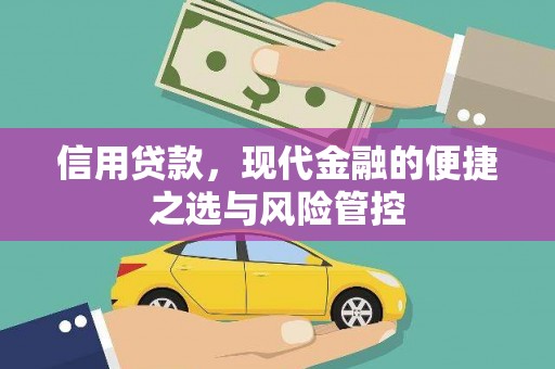 杭锦旗信用贷款，现代金融的便捷之选与风险管控