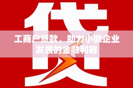 杭锦旗工商户贷款,助力小微企业发展的金融利器 杭锦旗工商户贷款,助力小微企业发展的金融利器
