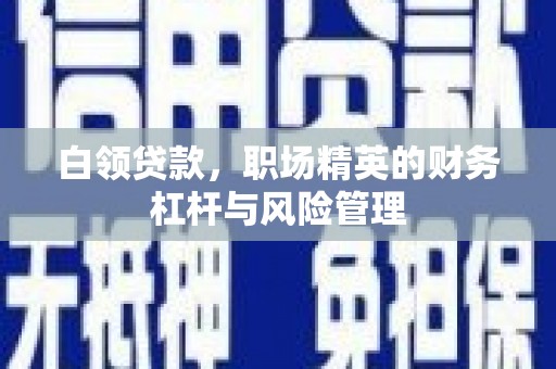 杭锦旗白领贷款，职场精英的财务杠杆与风险管理