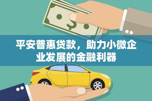杭锦旗平安普惠贷款，助力小微企业发展的金融利器