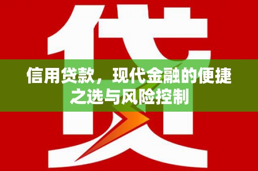 杭锦旗信用贷款，现代金融的便捷之选与风险控制