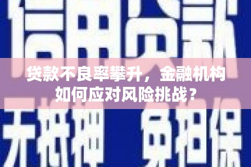 杭锦旗贷款不良率攀升，金融机构如何应对风险挑战？