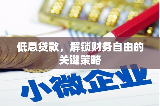 杭锦旗低息贷款，解锁财务自由的关键策略