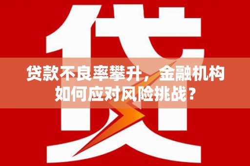 杭锦旗贷款不良率攀升，金融机构如何应对风险挑战？